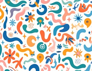 Abstract pattern of colorful shapes (1)
