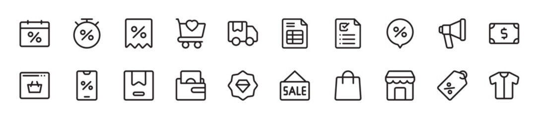 Black Friday Shopping Icons Pack