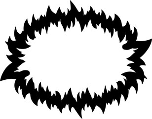 Bold oval frame design with sharp, edgy black spikes for impactful visual statement