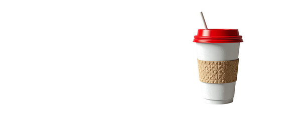 Disposable cup isolated on white background