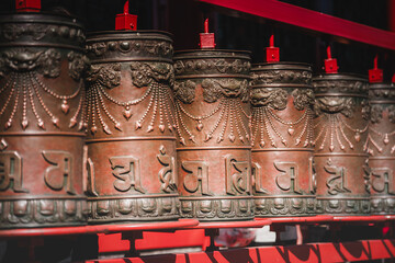 Intricate carvings adorn a stone gate within the Prince Kung's Palace Museum, a national 5A...