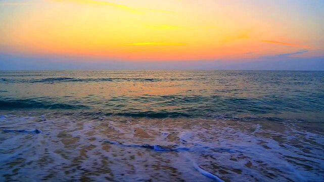 Beautiful summer sunrise over the beach