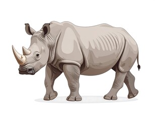 Fototapeta premium Gray rhinoceros in profile