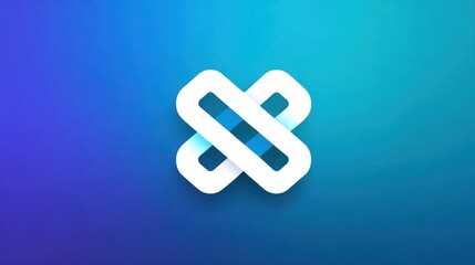 Abstract x shape design on blue and purple background for digital applications