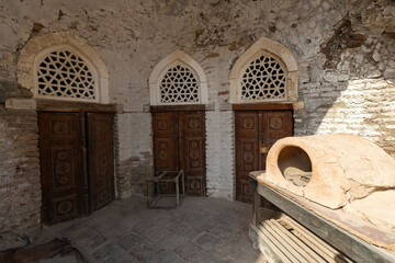 Architecture details of Madrassa-i Kuhna in Hisor, Tajikistan
