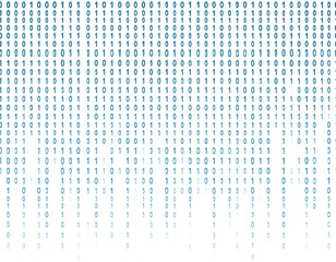 Binary code background with fading gradient