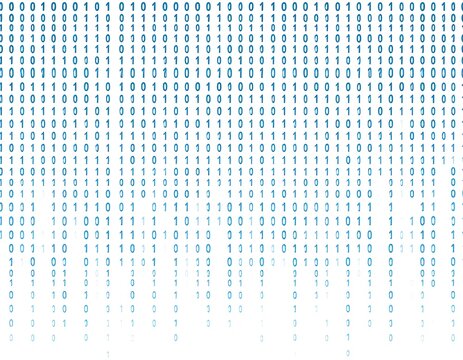 Binary code background with fading gradient