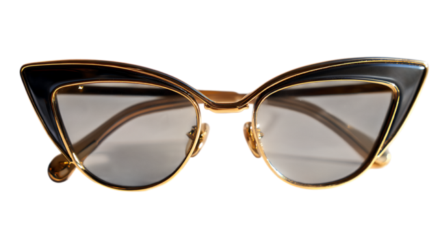 Cat eye sunglasses isolated on transparent background