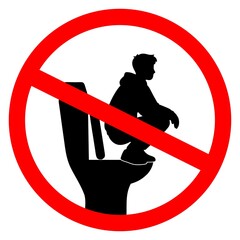 No Squatting on the Toilet Seat