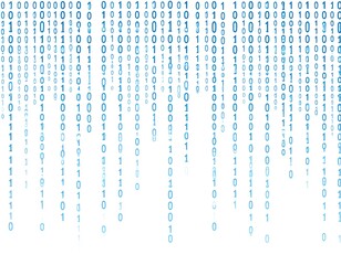 Binary code cascading downwards