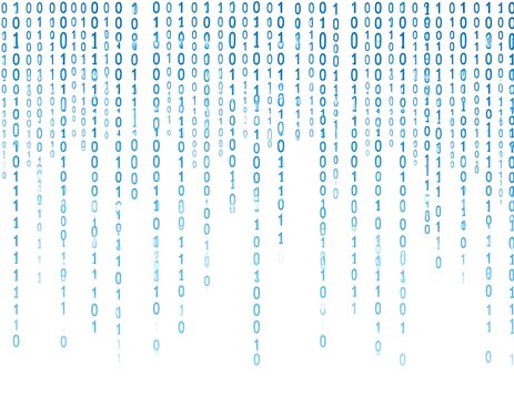 Binary code cascading downwards