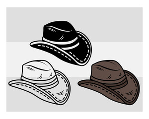 Cowboy Hat Silhouette, Cowboy Hat Svg, Southwestern svg, Country Hat, Western Svg, Hat Svg, Cowgirl Png, Cowboy Svg Images,

