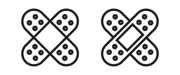 Band aid icon graphic set. trendy stroke. icon graphic set. trendy stroke