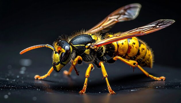 Close-up of a wasp (1) - Powered by Adobe