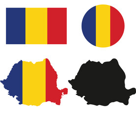 Obraz premium Romania Map Vector Illustration with Original Outline and Simplified Geographic Borders. Clean, Modern Cartography for Infographics, Web Design, Educational Materials, and Business Presentations.