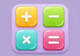 Fototapeta premium Colorful Mathematical Symbols Graphic Design Education and Learning Concepts for Students and Teachers Fun and Playful Design