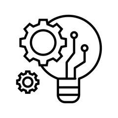 Project management, idea icon. Element of business icon. Thin line icon

