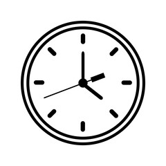 Wall clock, linear style icon. Simple round wall clock. Editable stroke width.

