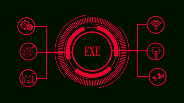 Digital video file name displayed on a dark background with film strip elements