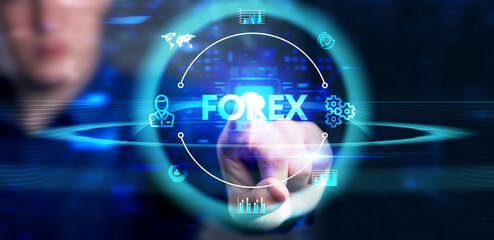 Online trading, Forex, Investment and financial market concept.