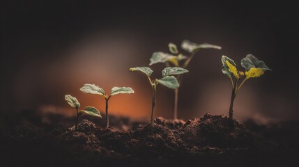 seedling. Coffee plant seedlings thrive in nature, showcasing vibrant green tones under soft natural light. gardening catalogs, home-decor guides, designed for gardening and botanical catalogs.