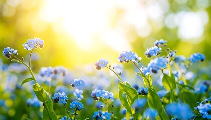 Sunlit Forget-me-nots
