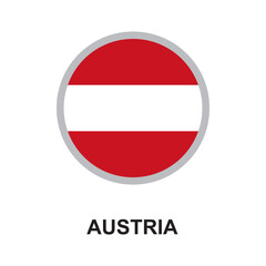 austria national flag circular vector design