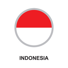 indonesia national flag circular vector design