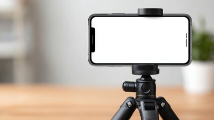 Smartphone filming setup tripod and mount, professional smartphone filming setup featuring tripod and mount for stable video recording.