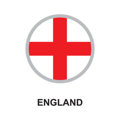 england national flag circular vector design