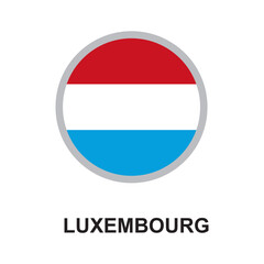 luxembourg national flag circular vector design