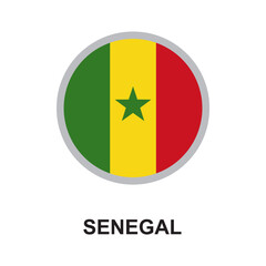 senegal national flag circular vector design