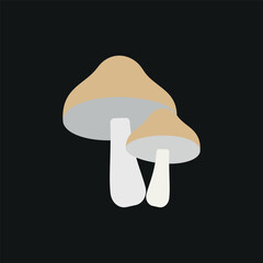 Mushroom icon in modern color for natural, herbal, and diet visuals.