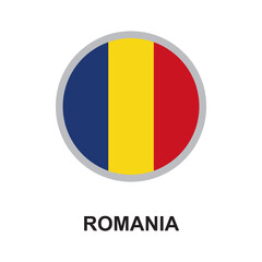 romania national flag circular vector design
