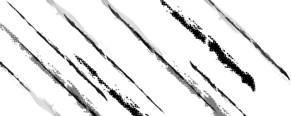 Abstract grunge geometric lines overlapping seamless halftone pattern transparent background design. 