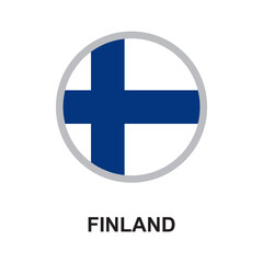 finland national flag circular vector design