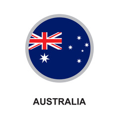 australia national flag circular vector design