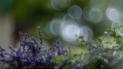 dew. Flower arrangement in a morning garden with natural light and dew. gardening catalogs, home-decor guides, designed for gardening and botanical catalogs, enhances decor appeal.