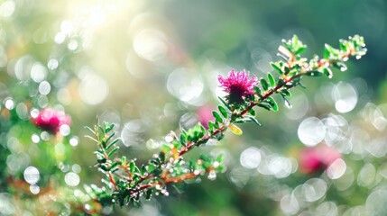 dew. Flower arrangement in a morning garden with natural light and dew. gardening catalogs, home-decor guides, designed for gardening and botanical catalogs, enhances decor appeal.