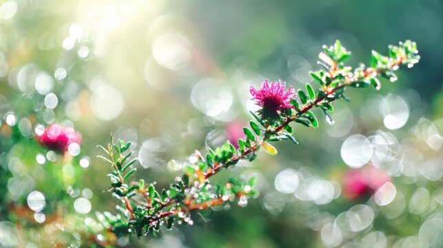 dew. Flower arrangement in a morning garden with natural light and dew. gardening catalogs, home-decor guides, designed for gardening and botanical catalogs, enhances decor appeal.