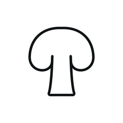 Mushroom icon in line style for food, fungi, and organic visuals.