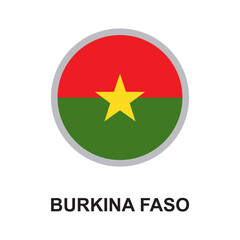 burkina faso national flag circular vector design