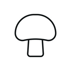 Mushroom icon in outline for cooking, ingredient, and nutrition projects.