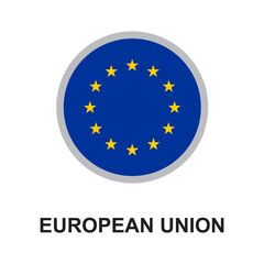 uropean union national flag circular vector design