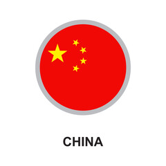 china national flag circular vector design