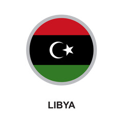 libya national flag circular vector design