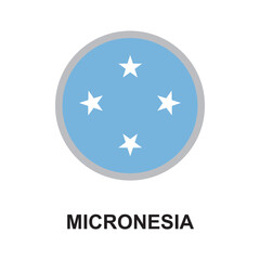micronesia national flag circular vector design