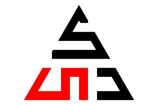 SJL triangle letter logo design. 