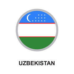 uzbekistan national flag circular vector design