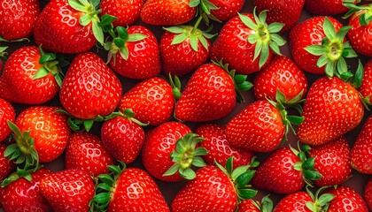신선한 빨간 딸기 클로즈업 Fresh Red Strawberries Close Up